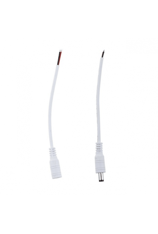 245-919 Plug y Jack para Tiras de Led Blanco 15 cm