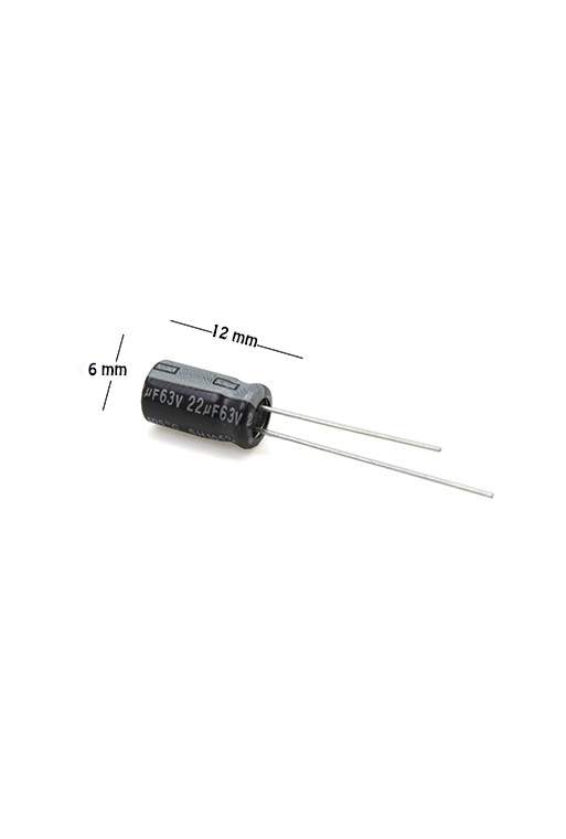 CE-22-63V Capacitor Electrolítico 22uF 63V 105C