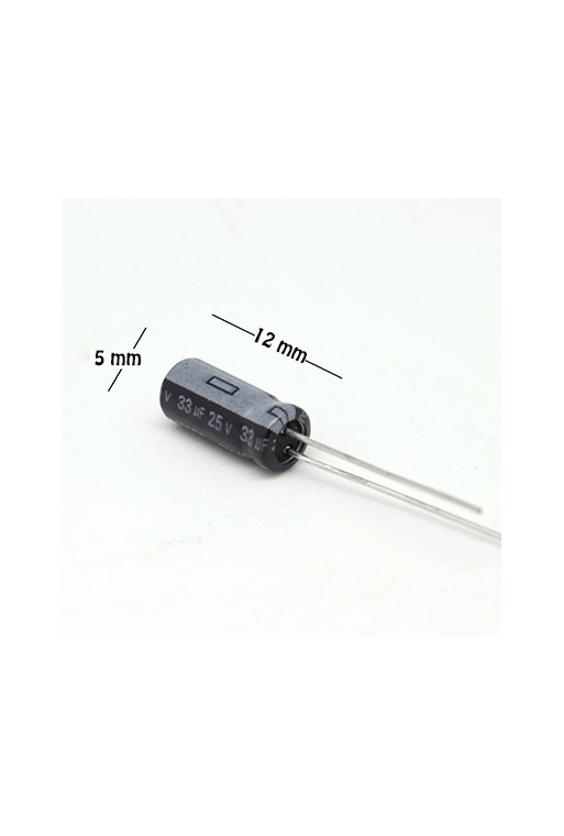 CE-33-25V Capacitor Electrolítico 33uF 25V 105C