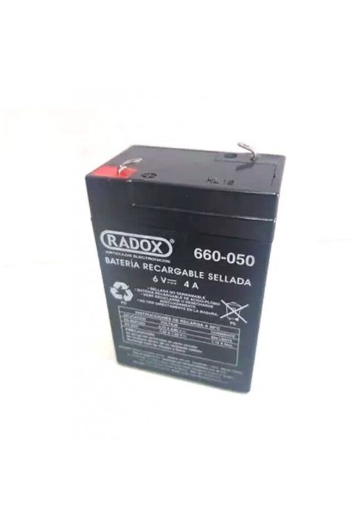 660-050 Bateria Recargable Sellada de Acido Plomo 6V 4A