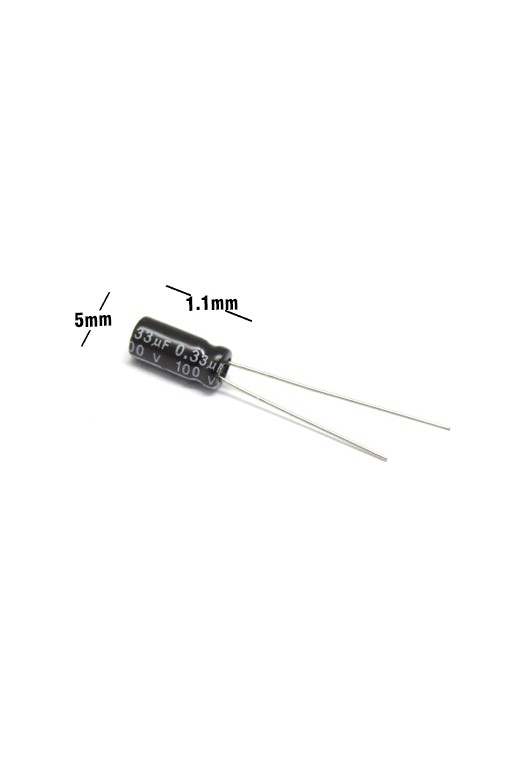 CE-.33-100V Capacitor Electrolítico 0.33uF 100V 105C