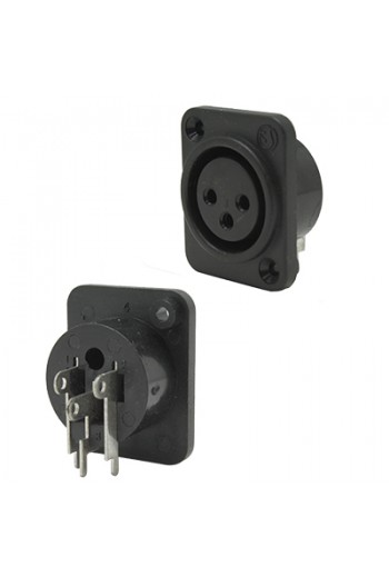 705-370-1 Jack para Chasis Tipo Cannon XLR con 3 Pines