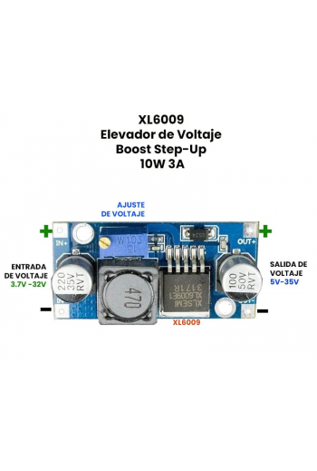 XS-212 Modulo Convertidor  DC DC Step-UP XL6009 (BOOST)