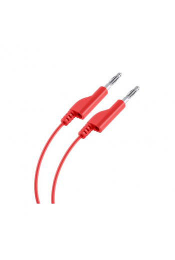PUN-020R Cable Plug a Plug Tipo Banana Color Rojo 1m