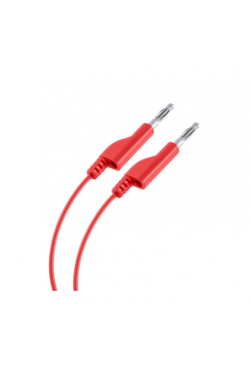 PUN-020R Cable Plug a Plug Tipo Banana Color Rojo 1m