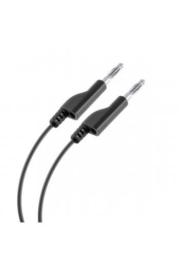 PUN-020N Cable Plug a Plug Tipo Banana Color Negro 1m