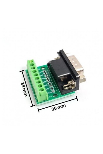 XS-572 Adaptador Conector D-SUB DB9 RS232 RS485  a Terminal Atornillable, Hembra Serie ADPT