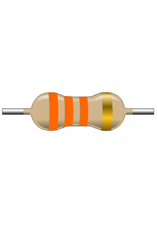 R33K-1-2 Resistencia de Carbón 33K ohms 1/2 Watt