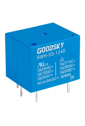 SH-24VDC Relevador Compacto 12A 24V 1P 2T JRU-S-124D-TA