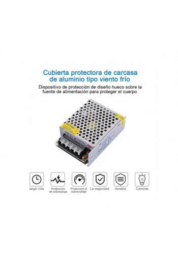 S-60-12 Fuente de Poder Conmutada 12V 5A 60W, Entrada 110-220VAC