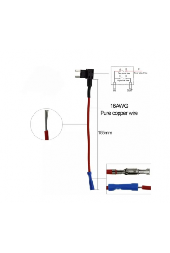 255-940 Adaptador Automotriz para Porta Fusible de Clavija Mini con Derivación