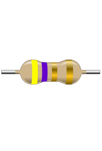 R4E7-1-2 Resistencia de Carbón 4.7 ohms 1/2 Watt