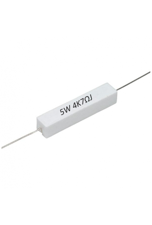 R4K7-5W Resistencia de Alambre 4K7 ohms 5W 813-585
