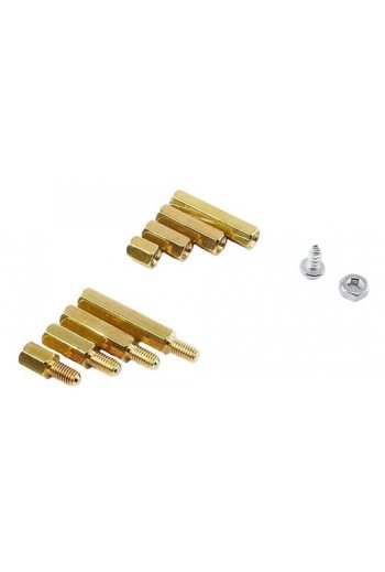 XS-303 Kit De 120 Separadores Standoff Hexagonales Y Tornillos  M3 De Latón