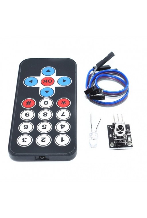 XS-83 Kit Sensor IR HX1838  KY-022 con Control Remoto Inalámbrico Infrarrojo