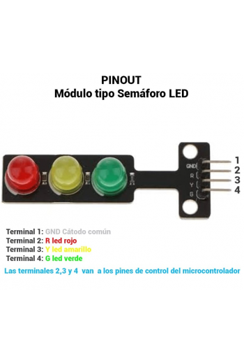 XS-314 Módulo LED tipo Semáforo Cátodo Común