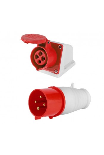 705-1124 Juego De Conector Industrial Impermeable 4 Pines 32A 380 440VAC