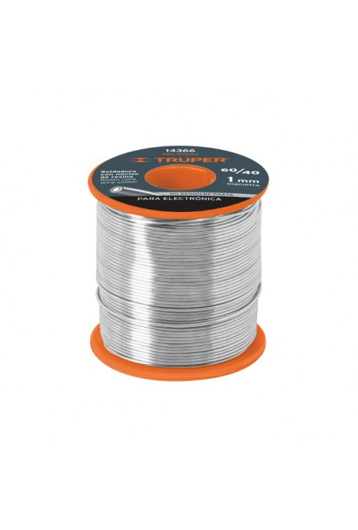 SOL-60-40 Rollo de Soldadura Diámetro 1.00mm 450gr Estaño Plomo 60/40 14366 SOL-60/40