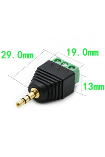 705-041 Adaptador Plug 3.5mm Estéreo a Terminal Atornillable