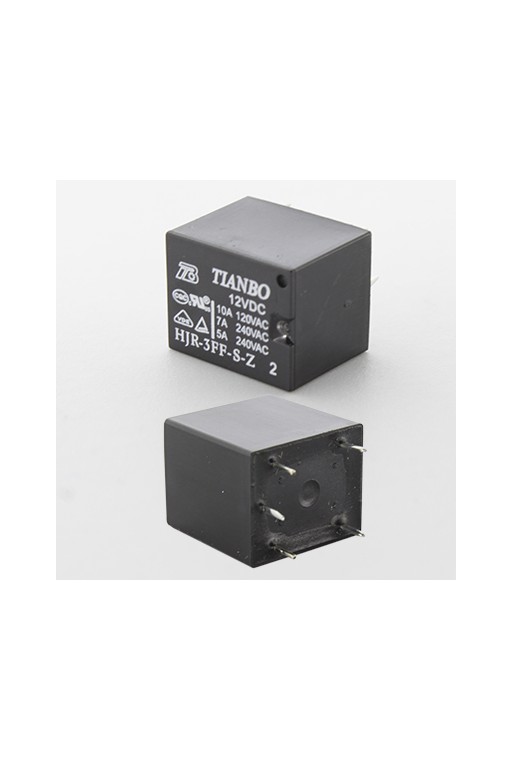 HJR-3FF-12VDC-S-Z Relevador Bobina de 12V 10A 1P-2T SP-DT