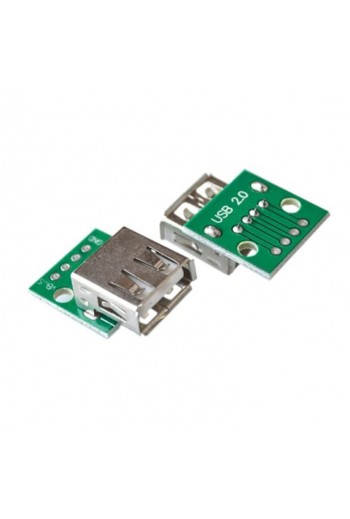 XS-570 Adaptador USB 2.0 Tipo A Hembra, Terminales con Pines para Proto DIP, Serie ADPT OKY3447-3