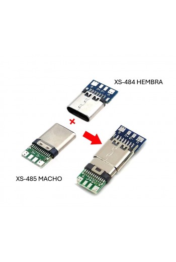 XS-485 Modulo Adaptador USB Tipo C, Macho, 4 Terminales, Serie ADPT