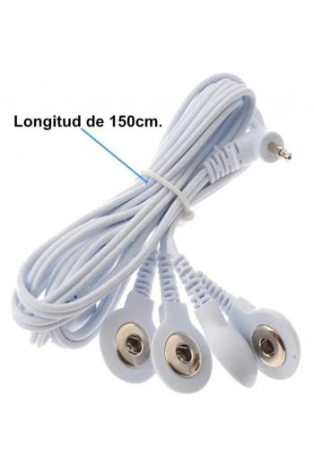 XS-606 Cable para Electrodos TENS ECG 4 Vias Latiguillos Electrocardiograma