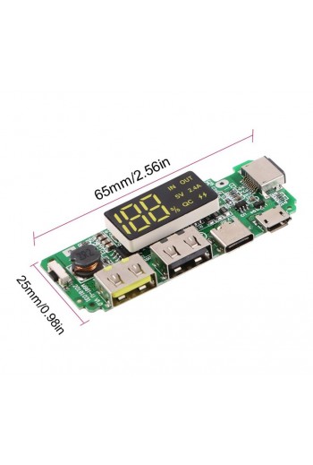 XS-605 Modulo  de Carga para Baterías de Litio con Pantalla, Lightning, Power Bank OKY3399-10B H961-U