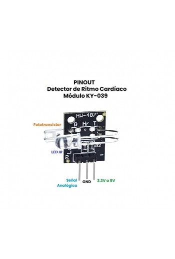 XS-599 Sensor Detector de Ritmo Pulso Cardiaco KY-039