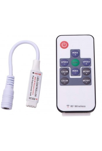 125-003 Controlador para Tira de LED RGB con Control Remoto RF