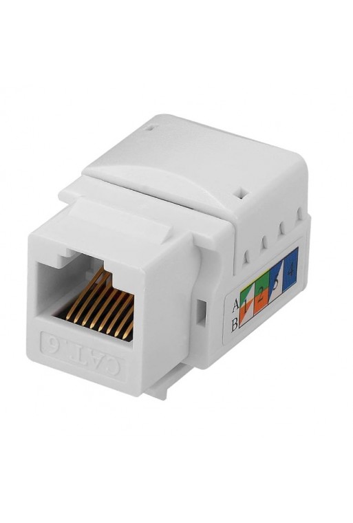 350-010BL Jack RJ45 Keystone CAT6 180 Grados Color Blanco 863-998
