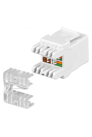 350-010BL Jack RJ45 Keystone CAT6 180 Grados Color Blanco 863-998