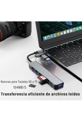 700-081 Adaptador Multipuerto USB Tipo C y USB 3.0, 8 en 1