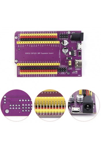 XS-611 Tarjeta de Expansión para ESP32 38 Pines, Puerto Tipo C