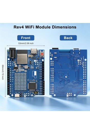 XS-610 Arduino UNO R4 WiFi con ESP32-S3, USB Tipo C, Compatible con Arduino Cloud