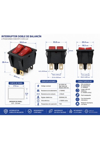  16A 250V / 20A 125V