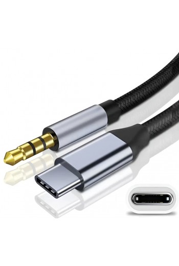 080-063 Cable USB Tipo C a 3.5 mm AUX con Chip DAC Hi-Fi