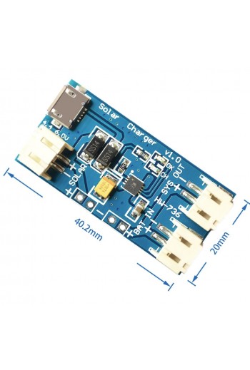 XS-619 Módulo Cargador Solar CN3065 para Baterías de Litio 3.7V Li-Ion LiPo con Micro USB