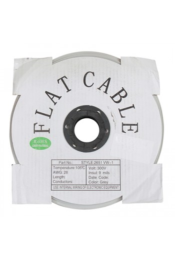 CAPL-34 Cable Plano de 34 Vías Color Gris (Por Metro)