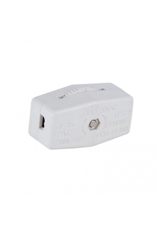 835-153 Interruptor de Paso para Cable de Lámpara ON-OFF 3A 120VAC