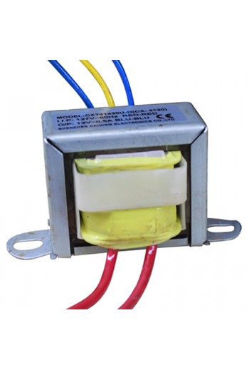 TF12V500MA-T Transformador 12VCA 500mA con Tap Central