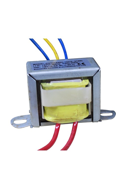 TF12V500MA-T Transformador 12VCA 500mA con Tap Central