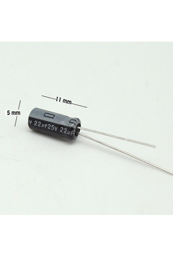 CE-22-25V Capacitor Electrolítico 22uF 25V 105C
