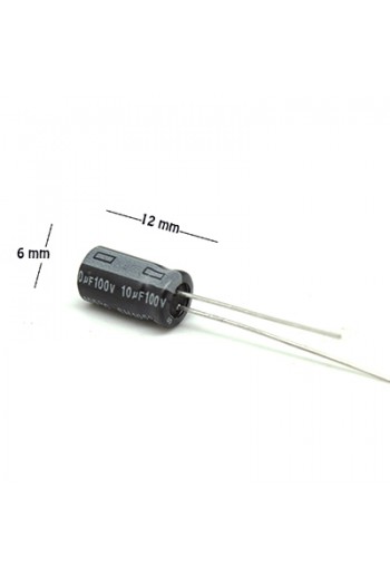 CE-10-100V Capacitor Electrolítico 10uF 100V 105C