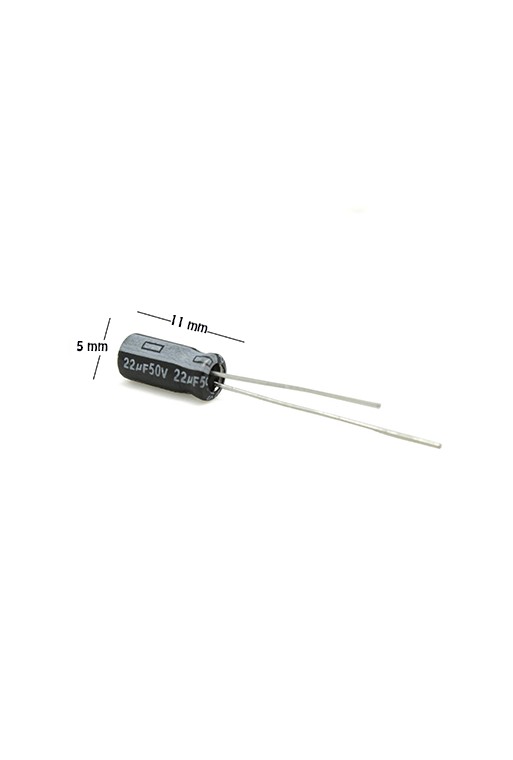 CE-22-50V Capacitor Electrolítico 22uF 50V 105C