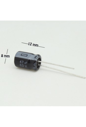 CE-47-63V Capacitor Electrolítico 47uF 63V 105C