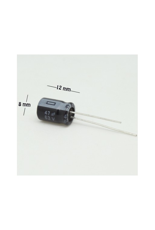 CE-47-63V Capacitor Electrolítico 47uF 63V 105C