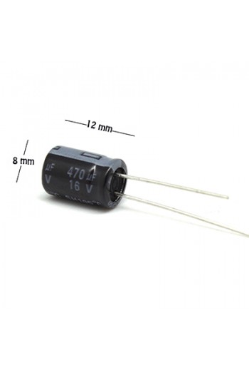 CE-470-16V Capacitor Electrolítico 470uF 16V 105C