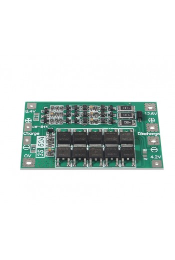 XS-592 Módulo BMS 3S 60A con Balanceo y Protección para 3 Baterías de Litio Li-ion LiPo 12.6V