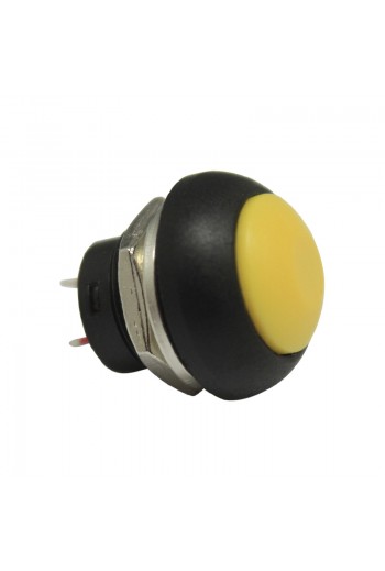 835-313 Botón Pulsador Momentáneo PBS-33B Normalmente Abierto 3A 125VAC Amarillo